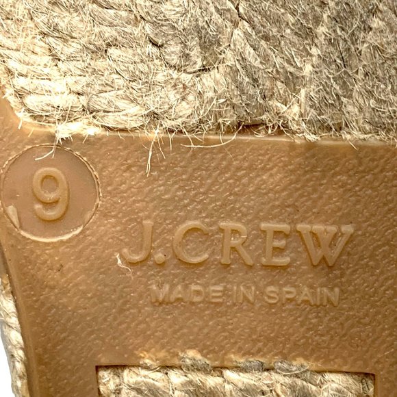 J. CREW Valencia Camouflage Leather Espadrille Slide Sandals - Picture 9 of 9